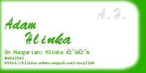 adam hlinka business card